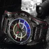 2020 CRRJU MEN SIX-PIN CHRONOGRAPH Sport Quartz Watches Male Fashion Present armbandsur med läderband Militärklocka Erkek Saatl2694