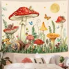 Tapisseries Arbre de vie Tapisserie Tenture murale Phase de lune Serpent Trippy Bohême Hippie Champignon Moth Floral pour salon chambre à coucher