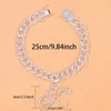 Bracelets de cheville Plage Cursive A-Z Bracelet de cheville initial pour femmes Bracelet cristal lien cubain bracelets de cheville sandales cheville été bijoux accessoires 231211