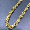 Lekka biżuteria hurtowo Hip Hop Real Gold Line łańcuch AU750 18K Solid Gold Diamond Cut 5,5 mm 6 mm 12 mm 16 mm 6 mm grubego łańcucha linowego