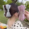 Koreaanse Elegante Haarspelden Mesh Boog Haar Klauwen Vrouwen Meisjes Garen Lint Haar Clip Organza Gedrukt Haaraccessoires