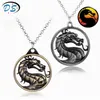 Spiele Mortal Kombat Halskette Metalllegierung Drachen Anhänger Für Frauen Männer Punk Schmuck Collier Chains270S