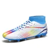 2024 Nya högsta fotbollsskor Long Nail Ag Soccer Boots Youth Women Men Professional Training Shoes Blue Black White Purple