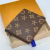 luxury Man wallet card slots Coin Purses Designer Brown flower Multiple Women pouch Genuine Leather wallets card holder