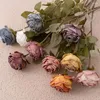 装飾的な花高品質のシミュレーションバラの鮮やかな色の人工的な現実的なフェイクバーンエッジエッジバラ