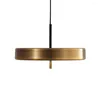 Pendant Lamps Modern Nordic Gold Round LED Lights Living Room Dining Home Bedroom Bedside Lamp Iron Hanging Fixtures