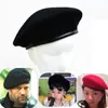 Berets Men Uniform Cap High Quality Unisex Women Army Soldier Hat French Style Wool Bere