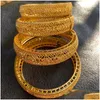 Bangle Bangle Pulseiras Etíopes Habesha 24k Cor de Ouro S Árabe Dubai Bangles para Mulheres Jóias de Casamento Africano Drop Delivery Jewell DHT2S