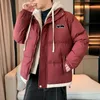 Mens Down Parkas Fake Two Piece Parka Jackets Men Korean Fashion Autumn Winter Overcoat Casual Windbreaker Puffer Jacket Coats 231212