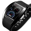 Mężczyźni sportowe obserwuje cyfrowy zegarek LED Race Speed ​​Car Miernik Silikonowy Pasek Męski Wristwatches Relogio Masculino311a