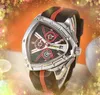 Reloj Masculino Popular de cuarzo para hombre, relojes con esfera grande, fecha automática, cinturón de goma negro y rojo, pulsera de carreras de autos deportivos, reloj de pulsera informal de negocios para regalo