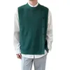 Men's Vests Autumn And Winter Sweater Vest Loose Single-breasted Knitted Stretch Solid Color Casual Cardigan