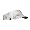 Beralar Beyaz Gold Line Mermer Spor Güneş Vizör Şapkalar Dokunmatik Bağlantıcılar Açık Mekan Ayarlanabilir Kapaklar Erkekler Kadınlar için
