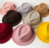 202002hh8175 nieuwe effen wol Klassieke kleine rand fedora cap MANNEN vrouwen PANAMA jazz hoed C0309016381312