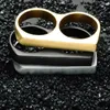 Clusterringen Ring met twee vingers Vintage roestvrij Cool Punk Party Big Fashion Heren Eenvoud Titanium Staal 2023