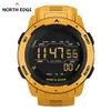 NORTH EDGE hommes montre numérique hommes montres de sport double temps podomètre réveil étanche 50 M montre numérique horloge militaire 270D