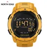 NORTH EDGE, reloj Digital para hombre, relojes deportivos para hombre, reloj despertador con podómetro de doble horario, reloj Digital resistente al agua de 50M, reloj militar 270D