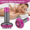 Back Massager Electric Guasha Meridian Brush Vibration Microcurrent EMS 6 Speed Heating Therapy Fat Slimming Body Tool 231211