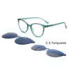 Lunettes de soleil Cadres Ceofy magnétique polarisé pince sur lunettes de soleil femmes lunettes cadre optique myopie lunettes Prescription lunettes 69940 231211