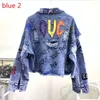 Damesjassen Denim Jasje Lente Jean Damesjassen Vrouwelijke Graffiti Klinknagel Meisje Bovenkleding Blauw 231212