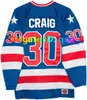 1980 Team USA K1 Hockey-Trikot JIM CRAIG MARK JOHNSON KEN MORROW NEA BROTEN JACK O'CAAHAN BI BAKER BUZZ SCHNEIDER MIKE ERUZIONE RAMSEY MCCANAHAN Größe