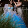 Lichtblauw Applique Kant Kralen Prinses Quinceanera Jurken Baljurk Uit De Schouder Corset Sweet 16 Vestidos De XV 15 Anos