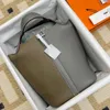 Borsa a secchiello tutta fatta a mano Borsa a tracolla da donna da 18 cm Borsa a tracolla da donna da 22 cm Borsa classica di design Borsa in pelle TC semi-lavorata a mano con confezione regalo originale Marchio di lusso