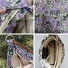 Evening Bags Hylhexyr Spring Summer Purple Exquisite Embroidery Flower Blossom PU Shoulder Strap Handbag Underarm With Zipper 231212