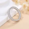 Klusterringar m-jaja moissanite ring dating par lovar 925 sterling silver d färg vvs1 bröllop band för kvinnor fina smycken gåvor