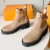 Beaubourg Ankel Boot 1ackcp Women Boots Brand Boot Velvete Suede Calf Leather Chelsea Boot Robust Heel Chunky men lätt Micro Outrole Martin Boots Anti Sole