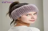 Funyfur Winter Women039s Fur Headband Handsewn Natural Mink Fur Girl Headwear Fashion Femach Designer Elastic Hair Accessorie2102462