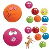 Dog Toys & Chews Newly 6 Pcs/Set Pet Cat Dog Toys Teeth Squeaker Ball Puppy Squeaky Sound Face Fetch Play Toy For Small Dogs Rubber Ch Dhsk1