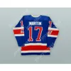 Anpassad 1973-74 WHA Tom Martin 17 Toronto Toros Blue Hockey Jersey New Top Stitched S-M-L-XL-XXL-3XL-4XL-5XL-6XL