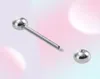 1 st 925 Sterling Silver Round Straight Tongue Barbell For Women 16mm Nipple Rings 14g Hypoallergenic Piercing Fine Jewelry3408471