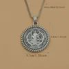 10 Stuks Antiek Zilver Ronde Sint-Benedictus Hanger Ketting Munt Medaillon Ketting Talisman Sieraden A-556d