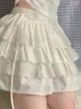 Work Dresses Japanese Kawaii Sweet Party Mini Skirt Women White Korean Cute Two-piece Set Female Chic Casual Cake Lace Sexy Vest 2024