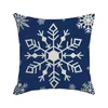 Poduszka xixihaha Wysokiej jakości świąteczna poduszka niebieska błękit łosia łosie wesoły dekoracje niech śnieg