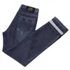 Jeans da uomo firmati di lusso Jeans elastici sottili primaverili per pantaloni da lavoro leggeri da uomo slim fit in denim a gamba dritta lunghi E2Q9