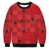3d Sweatshirts Christmas Cat and New Year Tie-dye Sweat Mens Crewneck Hoodies Plus Size 004