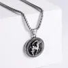 Pendant Necklaces Retro Twelve Constellations Men's Stainless Steel Birthday Party Gift For Men Boy Jewelry Accessories