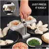 Andra hemträdgårdsfluga Matic Dumpling Hine Double Head Press Dumplings Mold Diy Empanadas Ravioli Mod Kitchen Gadget Accessories Drop Dheqg