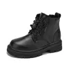 Boots Children Shoes Boy Autumn Winter Waterproof Platform Girls Black Ankle 7-12 Years Girl