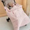 Filtar baby barnvagn filt vinter varm vindtät fleece född kappa förtjockad täcke täcke sovsäck barn remmar