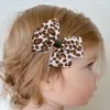 Haaraccessoires 2 stuks Zoete Print Boog Clips Lint Haarspeldjes Eendenbek Clip Hoofddeksels Meisjes Party Kids Stijl Gereedschappen