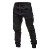 Pantalons pour hommes pantalons de survêtement pantalons Streetwear décontracté élastique Joggings vêtements Sport solide Baggy poches vêtements de travail pantalon