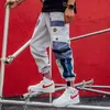 Herrenhosen Joggers Cargohose für Männer Casual Hip Hop Hit Color Pockethose Jogginghose Streetwear Ribbons Tech Wear Pantl231222