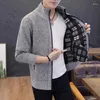 Men's Sweaters 2023 Spring And Autumn Fashion Business Commuter Knitwear Casual Korean Version Slim Fit Stand Neck Jacket Coat