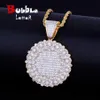 Rond Cluster Médaillon Or Pendentif Collier Chaîne Charme Argent Couleur Bling Cubique Zircon Hommes Femmes Hip Hop Bijoux Pour Cadeau J1907276u