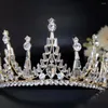 Pinces à cheveux, bijoux couronne de mariage, couvre-chef de mariée pour femme, strass baroques, diadèmes en cristal, accessoires de tête de fête