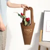 5PCS Fiore portatile Tote Bag Vintage Kraft Paper Packaging Gift Wrap Sack278Z impermeabile